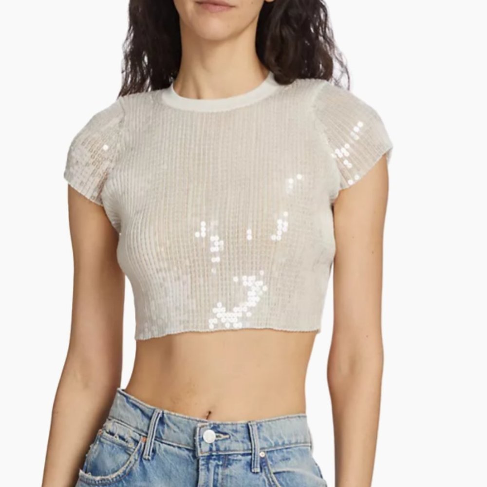 Alexander Wang Sequin Cropped Top XS